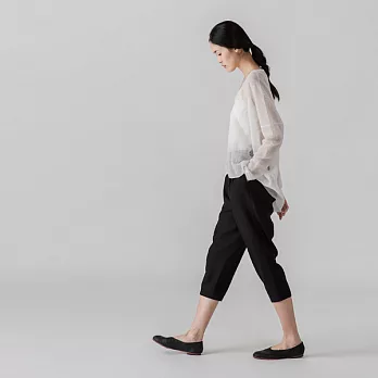 旅途原品_山丘 原創設計百搭簡約直筒九分休閑褲-S/M/L/XL　M黑