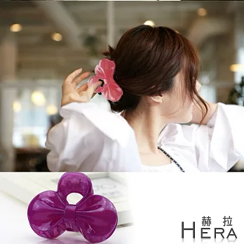 【Hera】赫拉 果凍色蝴蝶結鯊魚夾/大抓夾-4色(紫紅色)