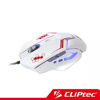 CLiptec THERIUS 2400dpi電競遊戲滑鼠白色