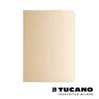 TUCANO iPad 9.7吋(2017)髮絲紋可站立式保護套-金