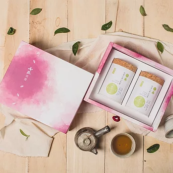 【七三茶堂】經典台灣茗茶禮盒-2入茶葉小鐵罐花染款禮盒包裝