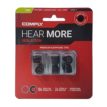 Comply T200 入耳式海棉耳塞(3對入)SONY/RHA/BOSE適用