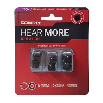 Comply T500入耳式海棉耳塞(3對入)JBL/DENON/SENNHEISER IE系列適用