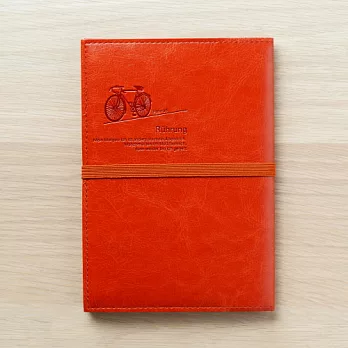 【ZISA】文庫皮革書衣 - 腳踏車(紅棕)