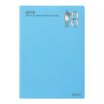 MIDORI POCKET DIARY 2018手帳(月單週)B6-歐吉桑