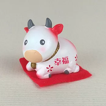 日本發掘名人 撫牛開運擺飾 ((共4款)幸福-紅色