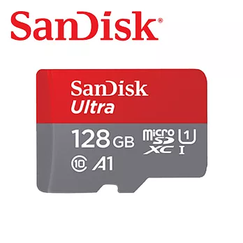 【SanDisk】Ultra microSD UHS-I A1 128GB 記憶卡 含轉卡(每秒讀100MB)