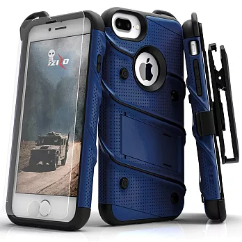 【Zizo】 Bolt系列 iPhone6/7/8 Plus (5.5吋) 軍規防摔保護殼藍