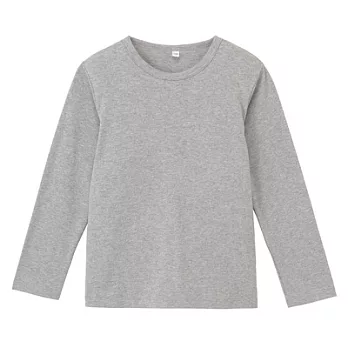 [MUJI無印良品]兒童有機棉雙面起毛柔滑長袖T恤130灰色