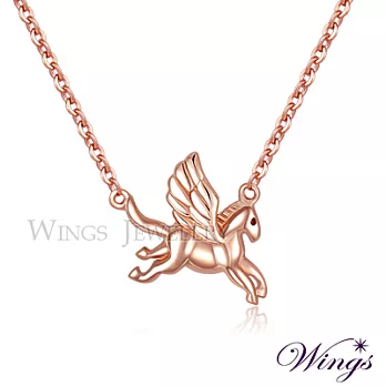 Wings 展翅飛翔 夢幻飛馬展翅飛翔精鍍玫瑰金項鍊