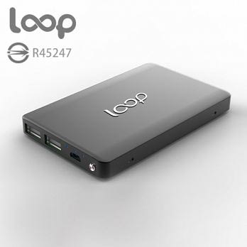 loop 10000mAh 超薄質感鋁合金行動電源 BP-100黑