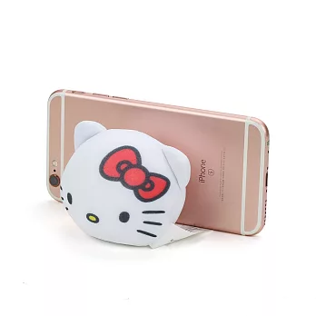 《Sanrio》HELLO KITTY大臉造型手機吸盤立架玩偶