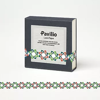 日本 Pavilio Lace Tape 風格膠帶_MINI系列_綠玫瑰紋