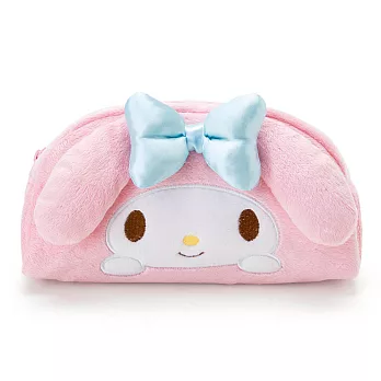 《Sanrio》美樂蒂大臉趴趴造型絨毛筆袋