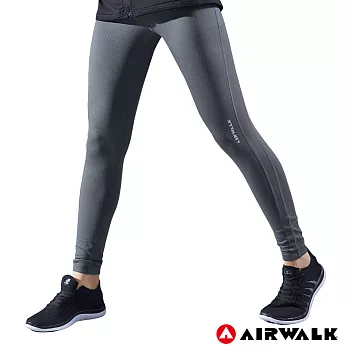 【AIRWALK】女款緊身長褲-三色其他深灰色-S