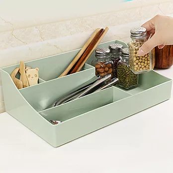 桌面馬卡龍色系化妝品小物收納盒抹茶綠