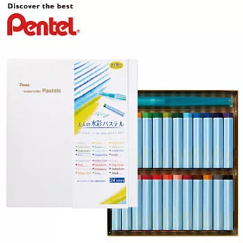 PENTEL Vistage水彩粉蠟筆24色(大人的水彩)24色