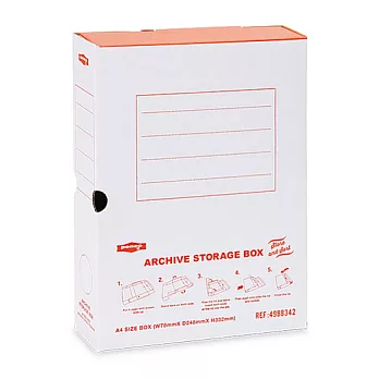 【HIGHTIDE】Penco文件收納盒A4(蜜橘紅)