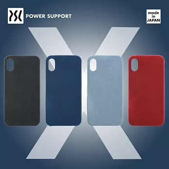 POWER SUPPORT iPhone X Ultrasuede Air jacket 麂皮保護殼 (無保貼)瀝青黑