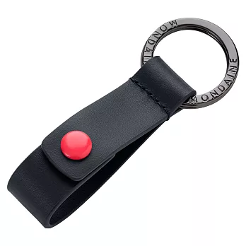 MONDAINE 瑞士國鐵紅點鑰匙圈-黑
