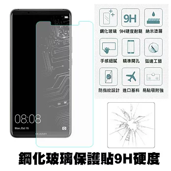 【Q&K】HUAWEI 華為 Mate10 Pro 6吋 鋼化玻璃保護貼(前貼) 9H硬度 0.3mm 疏水疏油 高清抗指紋(半版)