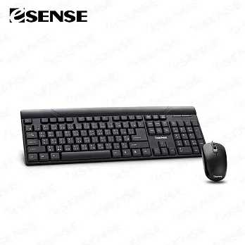 Esense K2200 USB滑鼠鍵盤組(13-EKM220)黑色
