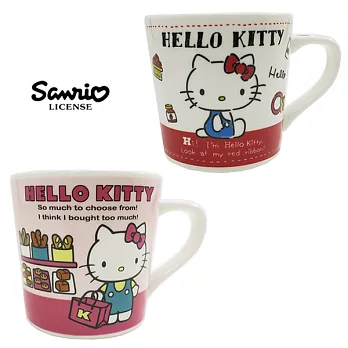 【日本正版授權】三麗鷗 凱蒂貓 Hello Kitty 陶瓷 馬克杯 200ml 咖啡杯 -白色款