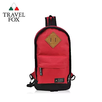 【TRAVEL FOX 旅狐】尼龍輕巧豬鼻系單肩斜背包 (TB666-04) 紅色