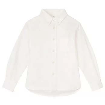 [MUJI無印良品]兒童有機棉牛津布襯衫110柔白