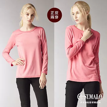 【ST.MALO】台灣製零著感正反兩穿經典蓄暖上衣-1733WT-M嬌豔桃
