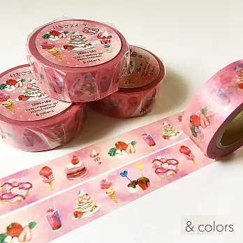 【& colors 】和紙膠帶_粉紅甜心