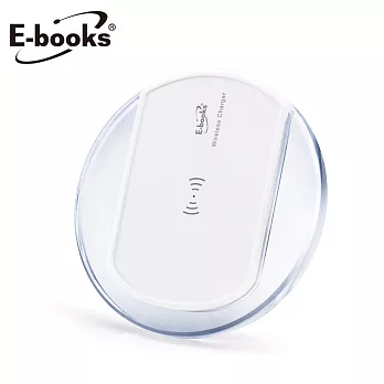 E-books B34 冷光晶透行動無線充電板白