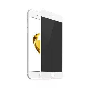【SHOWHAN】iPhone 7 3D曲面康寧防窺鋼化保護貼 白色