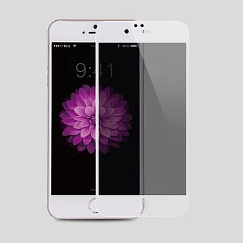 【SHOWHAN】iPhone7 plus(5.5吋)全覆蓋防窺超薄玻璃9H鋼化保護貼 (兩色可選)白色