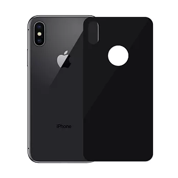 【SHOWHAN】iPhone X (5.8吋) 5D全覆蓋後貼9H鋼化玻璃保護貼 (兩色可選)黑色