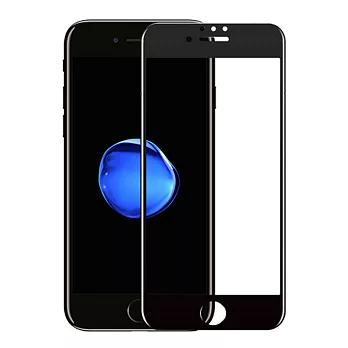 【SHOWHAN】iPhone6/6s (4.7吋) 5D全覆蓋0.2mm超薄9H鋼化玻璃保護貼 (兩色可選)黑色