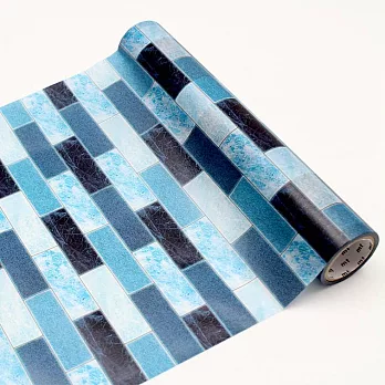 【日本mt和紙膠帶】wrap和紙包裝 ‧海藍磁磚