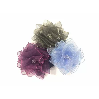 Petals緞帶刺繡-DIY水晶玫瑰胸花材料包(橙色)