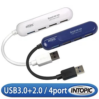 INTOPIC 廣鼎 USB3.0&2.0 高速集線器(HB-520)深藍色