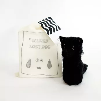羊毛氈手創館【帶我回家 ‧ 犬系列】小黑長毛犬 DIY 包小黑長毛犬
