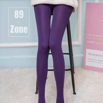 89 zone 韓版素面彈力棉質內搭褲 1541100013紫色 九分