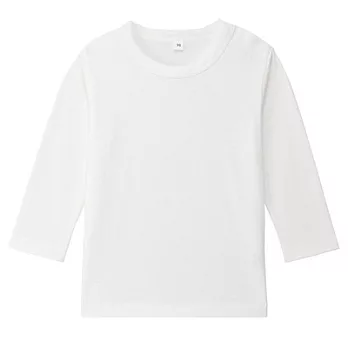 [MUJI無印良品]幼兒有機棉每日兒童服長袖T恤80柔白