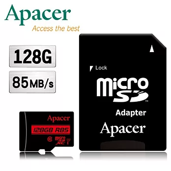 Apacer宇瞻 128GB MicroSDXC UHS-I Class10 記憶卡(85MB/s)