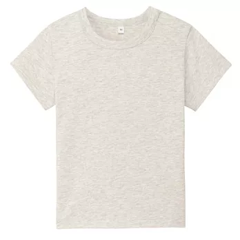[MUJI無印良品]幼兒有機棉每日兒童服短袖T恤80淺灰