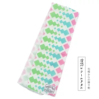 日本SHF 白熊涼感降溫圍巾繽紛幾何
