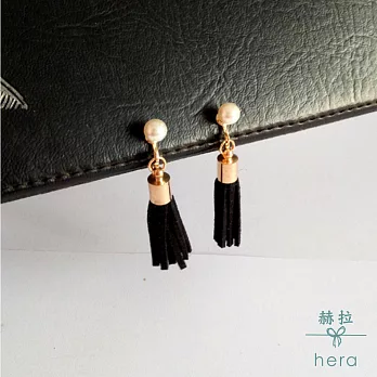 【Hera】赫拉 復古流蘇耳夾無耳洞黑色