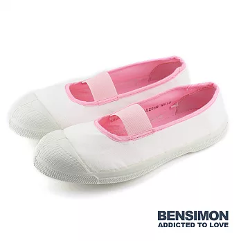 BENSIMON 法國國民鞋 季節限定 (女) 雙色鬆緊帶款 White 101EU39White