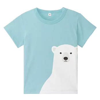 [MUJI無印良品]幼兒有機棉印花T恤北極熊8080北極熊