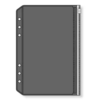 Raymay DavinciA5尺寸 保護隱私黑色zip收納袋
