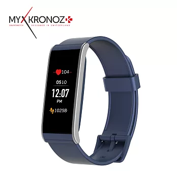 MyKronoz ZeFit4 HR 防水心率運動腕錶藍色